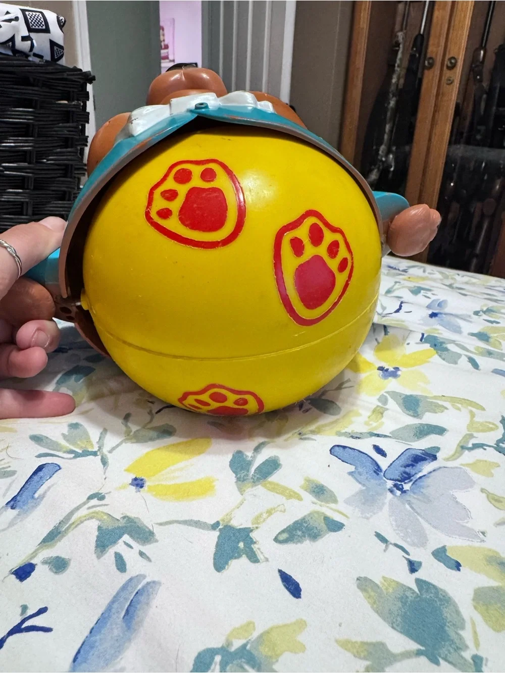 VTG. 1969 Fisher-Price CHUBBY CUB Roll Along Bear